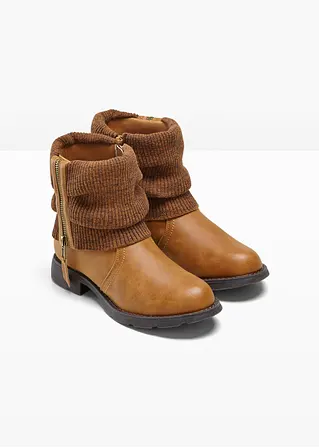 Bonprix Lässiger Boot Mit Strickdetails - Braun - Damen