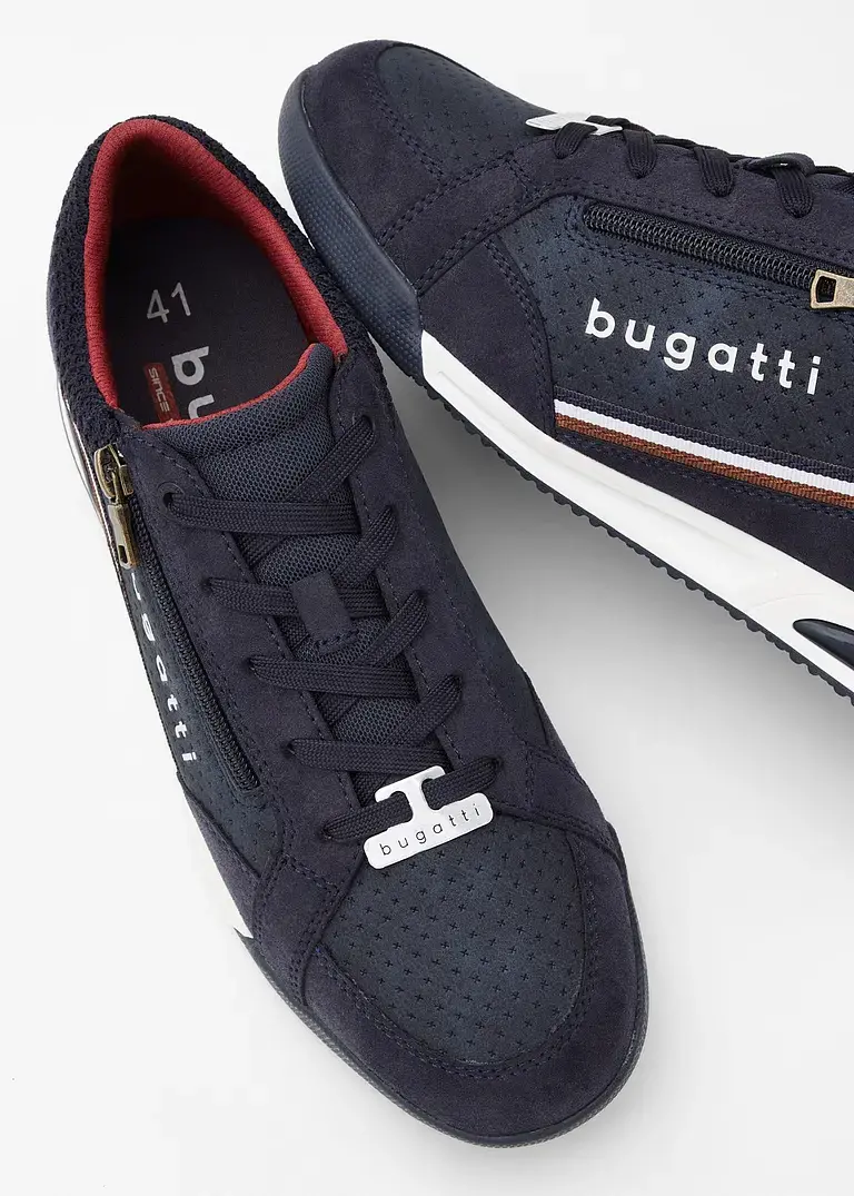 Bonprix Lässiger Bugatti Sneaker Mit Reißverschluss - Blau