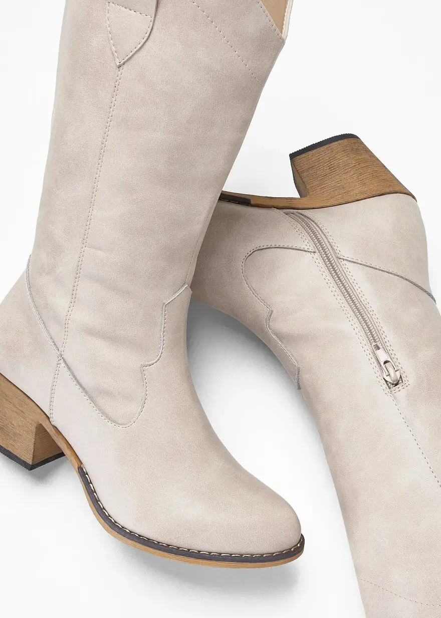 Bonprix Lässiger Cowboy Stiefel Mit Dekorativen Nähten - Braun