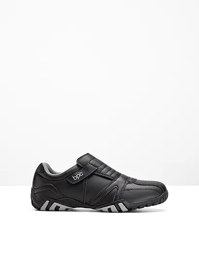 bonprix Lässiger Freizeitslipper für Ihn mit Klettverschluss - schwarz