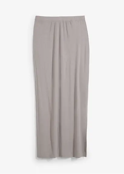 bonprix Lässiger Jersey-Rock mit seitlichem Schlitz - grau