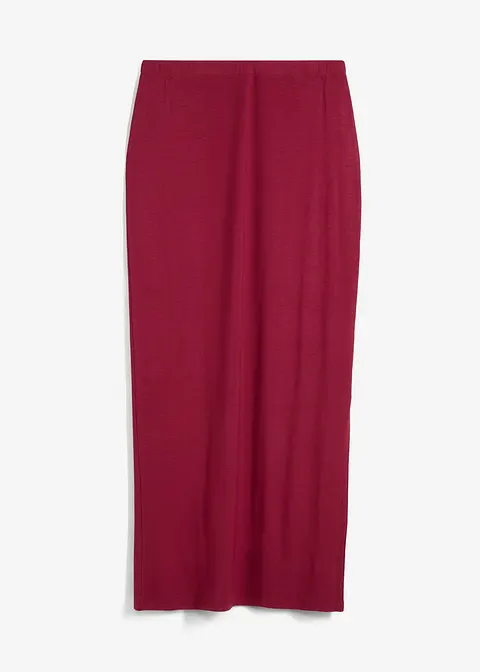 bonprix Lässiger Jersey-Rock mit seitlichem Schlitz - rot