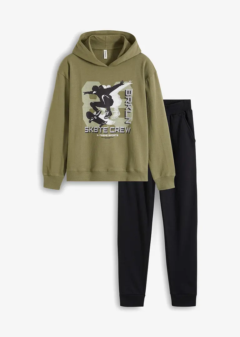 bonprix Lässiger Jogginganzug mit Kapuze und Basketball Design