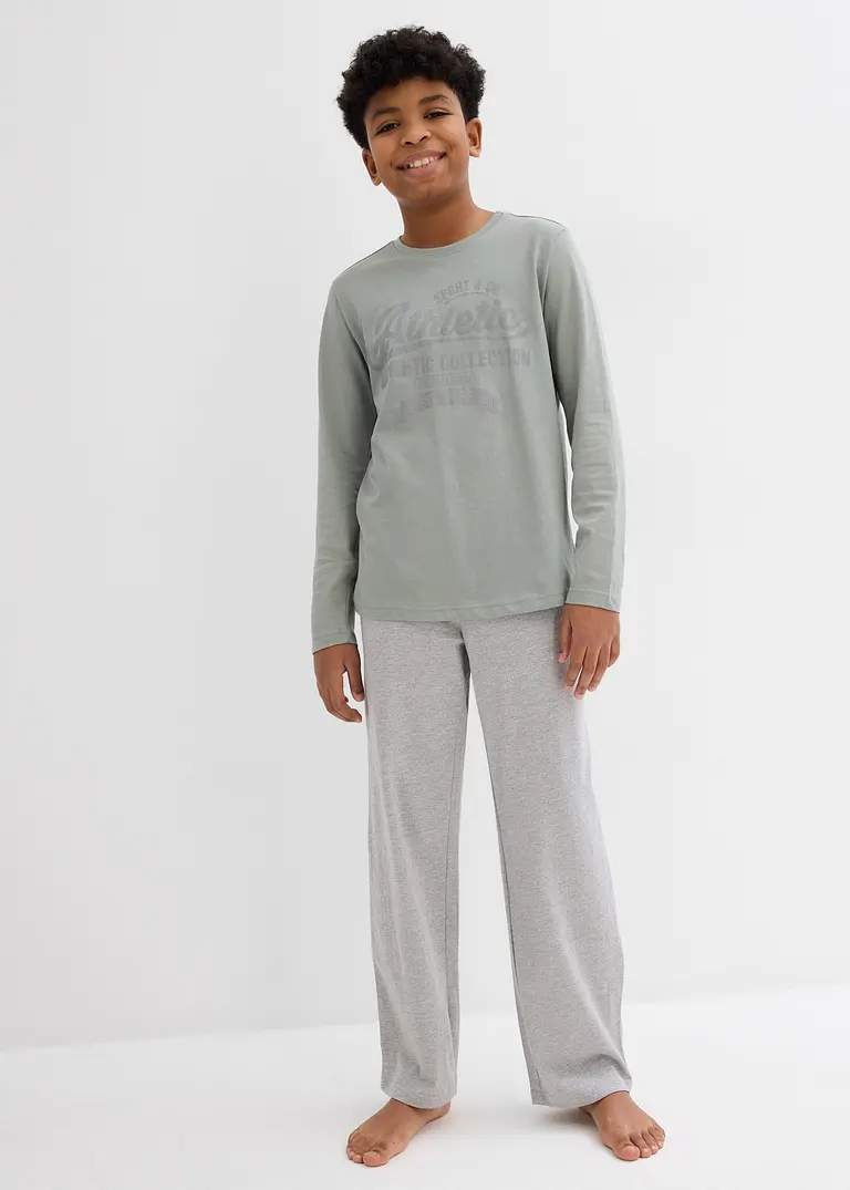 Bonprix Lässiger Jungen Pyjama Mit Bio-Baumwolle - Kinder