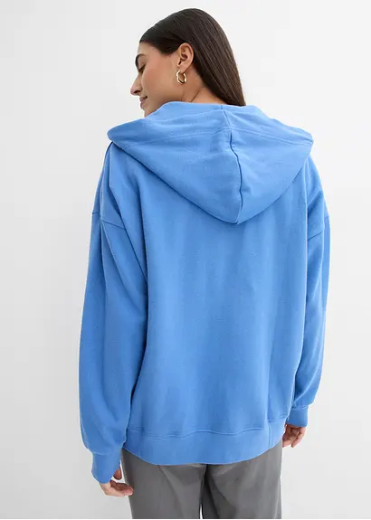 Bonprix Lässiger Oversize-Hoodie Aus Reiner Bio-Baumwolle Und Seitlichen Knöpfen