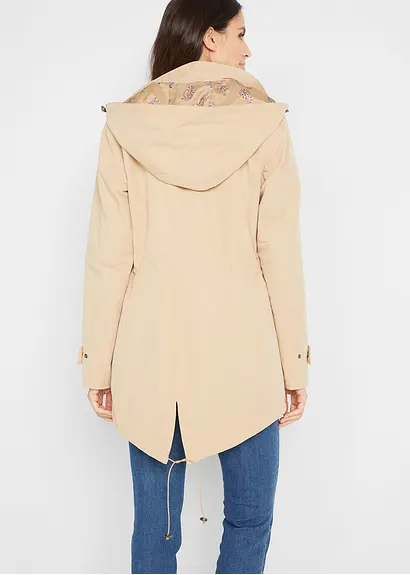 Bonprix Lässiger Parka Mit Abnehmbarer Kapuze Hinten Etwas Länger Geschnitten