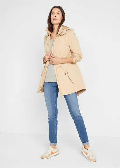Bonprix Lässiger Parka Mit Abnehmbarer Kapuze Hinten Etwas Länger Geschnitten