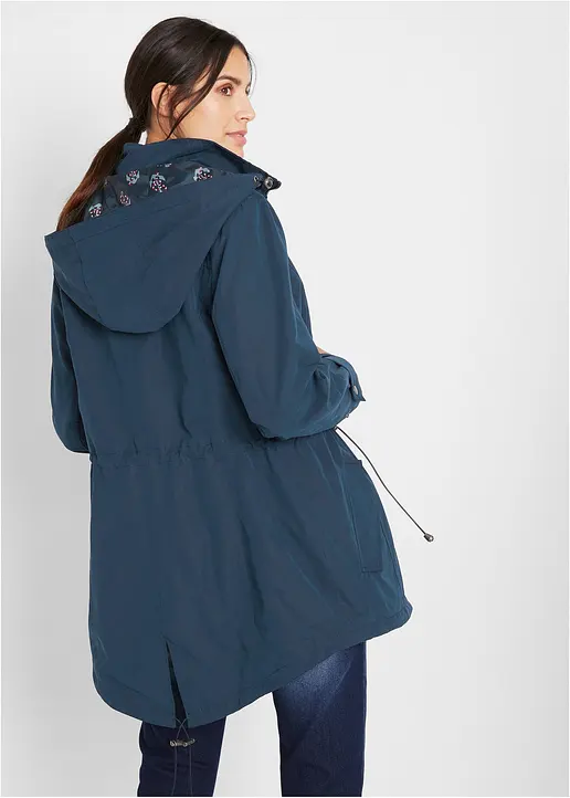 Bonprix Lässiger Parka Mit Abnehmbarer Kapuze Hinten Etwas Länger Geschnitten