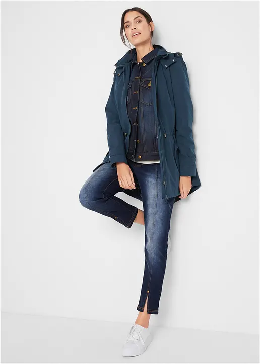 Bonprix Lässiger Parka Mit Abnehmbarer Kapuze Hinten Etwas Länger Geschnitten