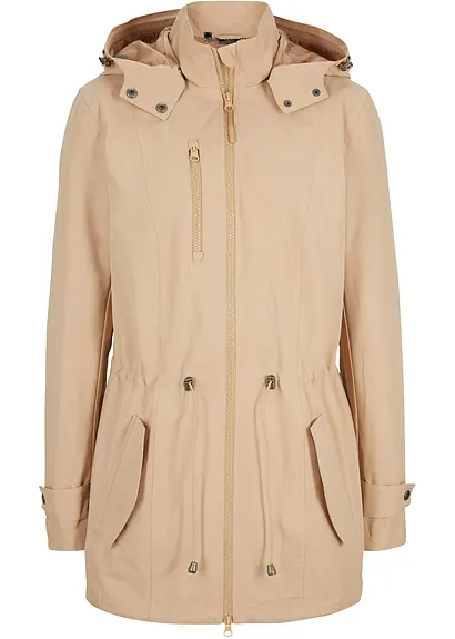 bonprix Lässiger Parka mit abnehmbarer Kapuze hinten etwas länger geschnitten