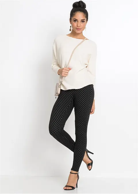 Bonprix Lässiger Ripp-Pullover Mit Weitem Ausschnitt - Weiß