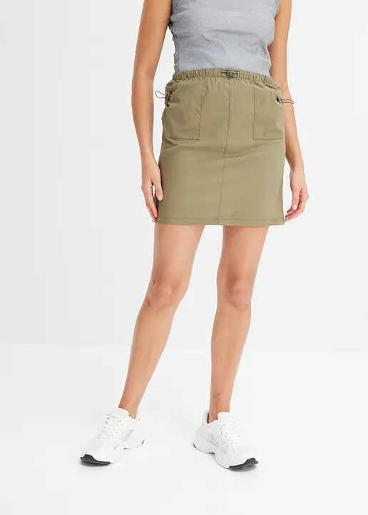 Bonprix Lässiger Rock Mit Hochwertigen Details - Grün - Damen