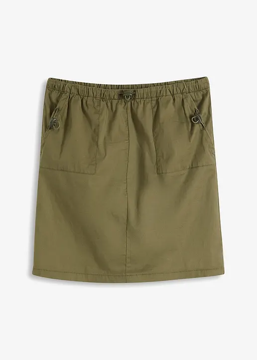 bonprix Lässiger Rock mit hochwertigen Details - grün - Damen