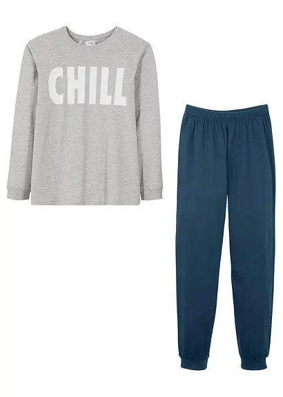 Bonprix Lässiger Schlafanzug Mit Bio-Baumwolle Im 2-tlg. Set
