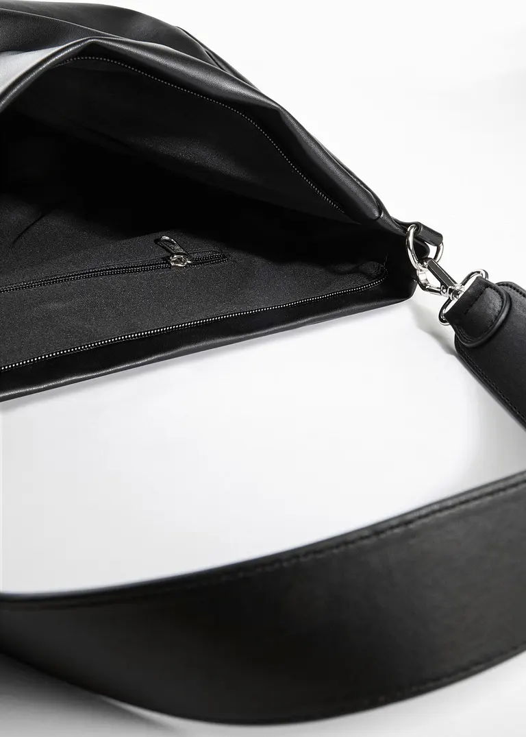 Bonprix Lässiger Shopper Mit Austauschbarem Tragegurt - Schwarz