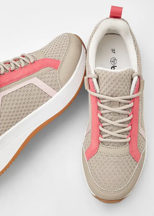 Bonprix Lässiger Sneaker Für Den Alltag - Beige - Damen