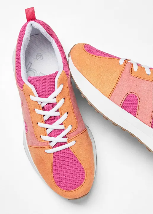 Bonprix Lässiger Sneaker Mit Profilierter Sohle - Pink - Damen