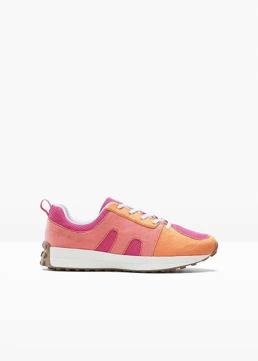 bonprix Lässiger Sneaker mit profilierter Sohle - pink - Damen