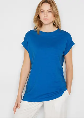 Bonprix Lässiges Baumwoll-Shirt Im 2er Pack. - Blau + Weiß