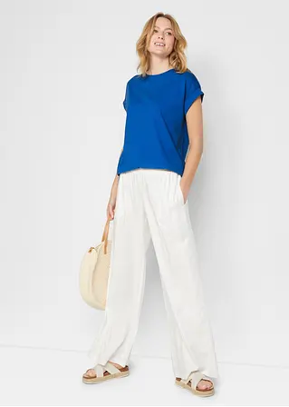 Bonprix Lässiges Baumwoll-Shirt Im 2er Pack. - Blau + Weiß