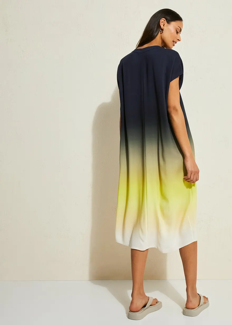 Bonprix Lässiges Kaftan-Kleid Mit Extravaganten Druck - Schwarz