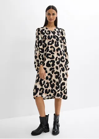 Bonprix Lässiges Kleid Mit Volumenärmeln Und Seitlichem Schlitz Am Saum