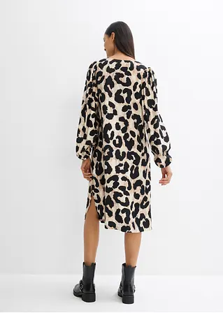 Bonprix Lässiges Kleid Mit Volumenärmeln Und Seitlichem Schlitz Am Saum