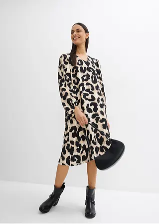 Bonprix Lässiges Kleid Mit Volumenärmeln Und Seitlichem Schlitz Am Saum