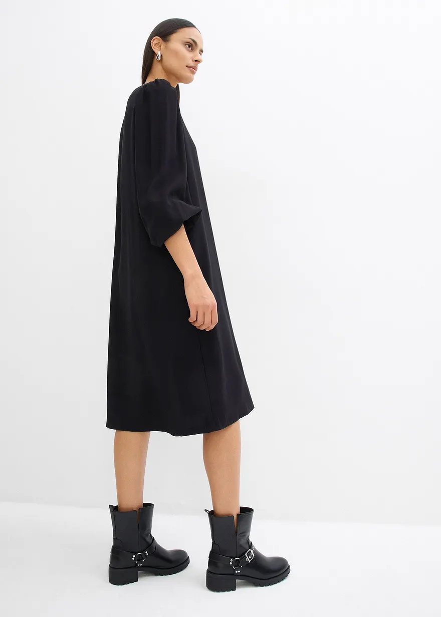Bonprix Lässiges Kleid Mit Volumenärmeln Und Seitlichem Schlitz Am Saum
