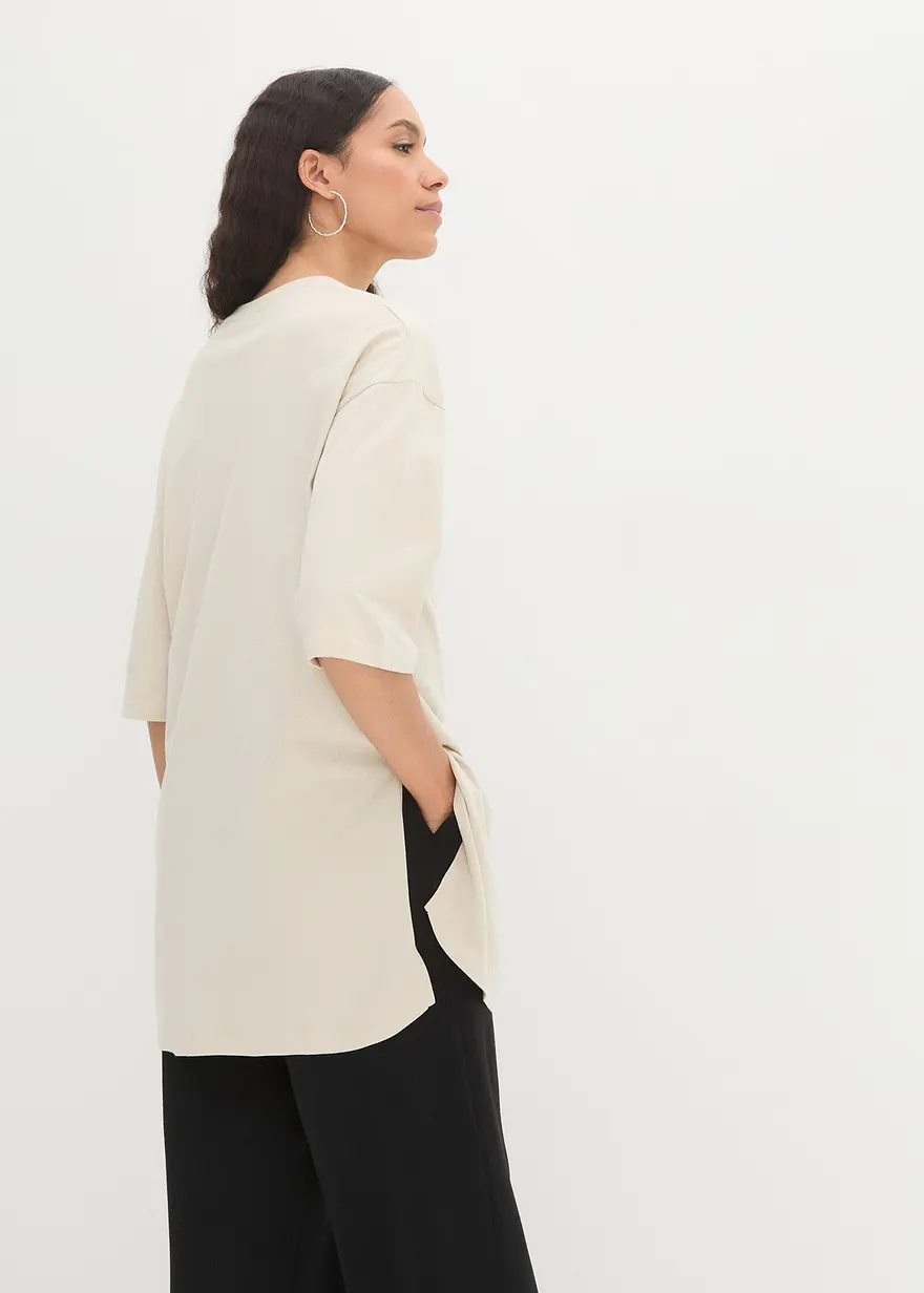Bonprix Lässiges Longshirt Mit Komfortgebenden Seitenschlitzen Und Oversized-Passform