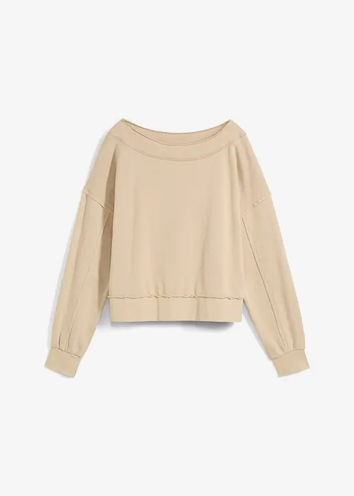 bonprix Lässiges Oversize-Sweatshirt im Washed Look - grün