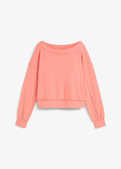 bonprix Lässiges Oversize-Sweatshirt im Washed Look - pink