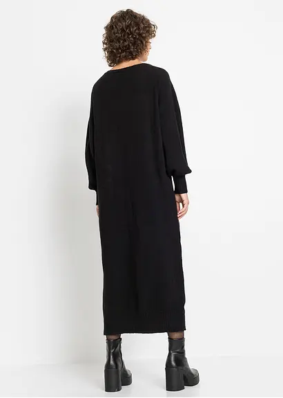 Bonprix Lässiges Oversized Strickkleid In Maxilänge Mit Leichten Ballonärmeln