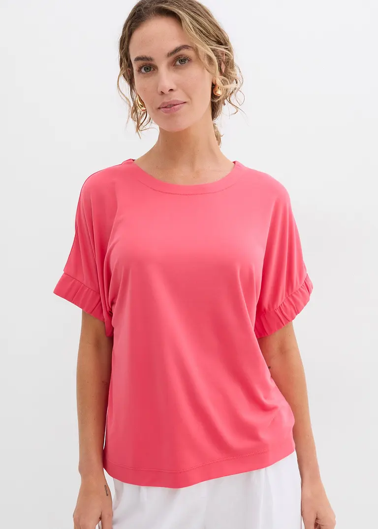 Bonprix Lässiges Shirt Mit Weiten Ärmeln - Pink - Damen