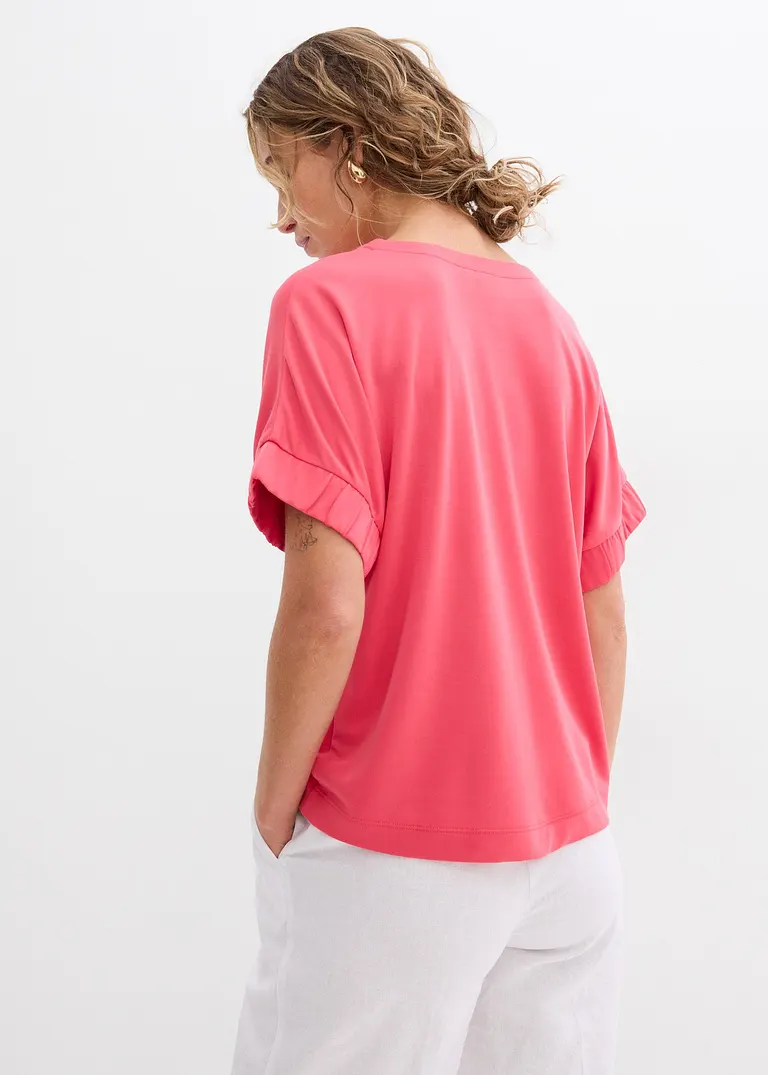 Bonprix Lässiges Shirt Mit Weiten Ärmeln - Pink - Damen