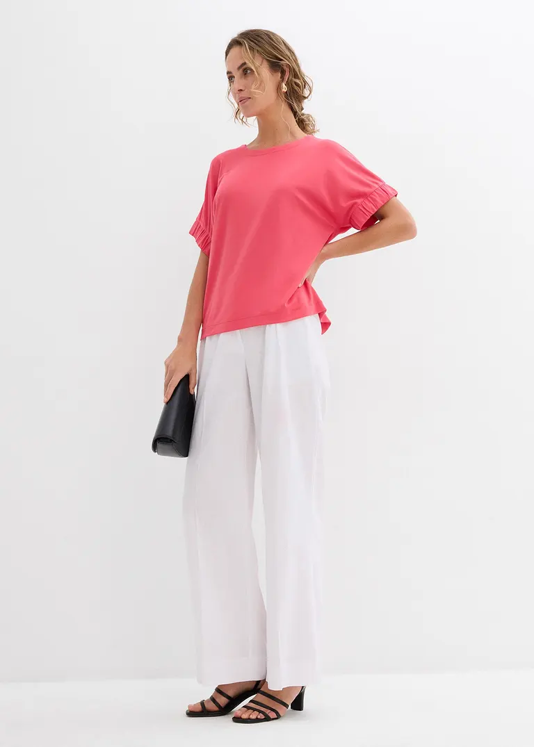 Bonprix Lässiges Shirt Mit Weiten Ärmeln - Pink - Damen