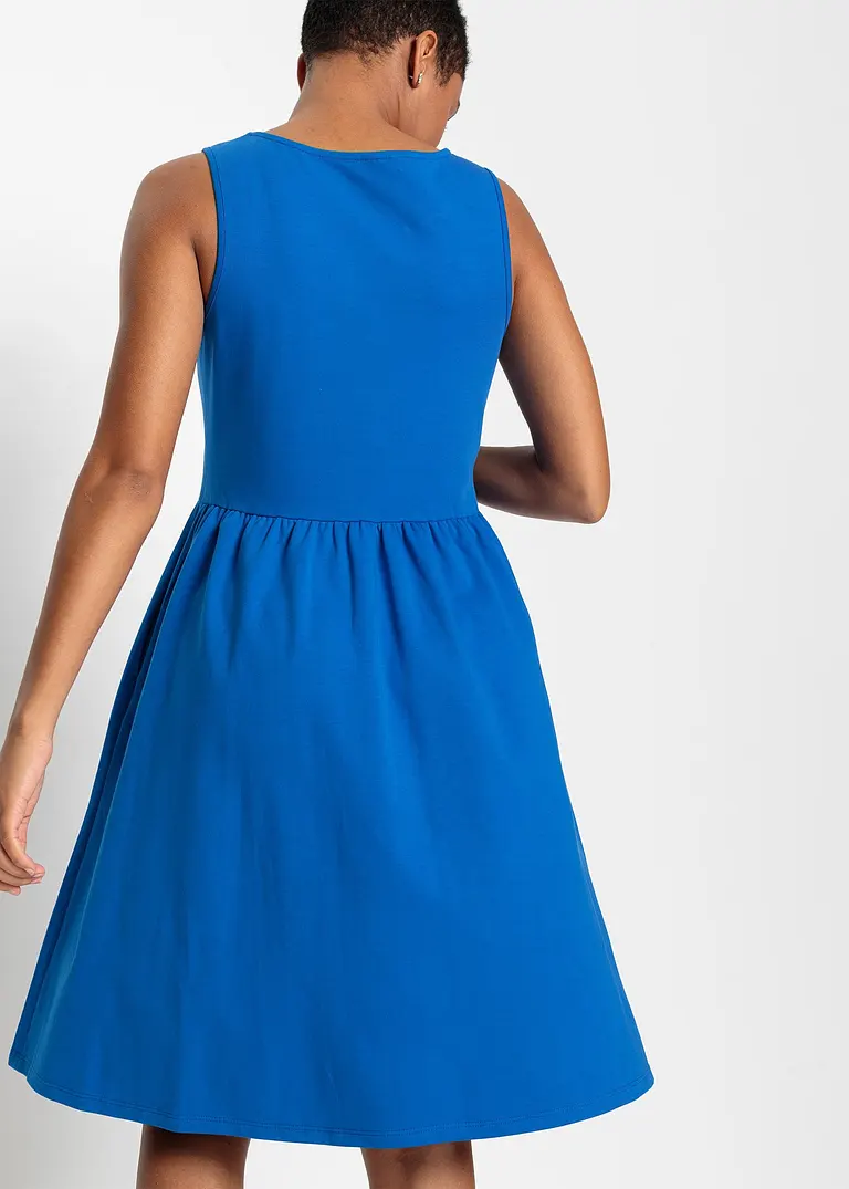 Bonprix Lässiges Shirtkleid Mit Eingriffstaschen - Blau - Damen