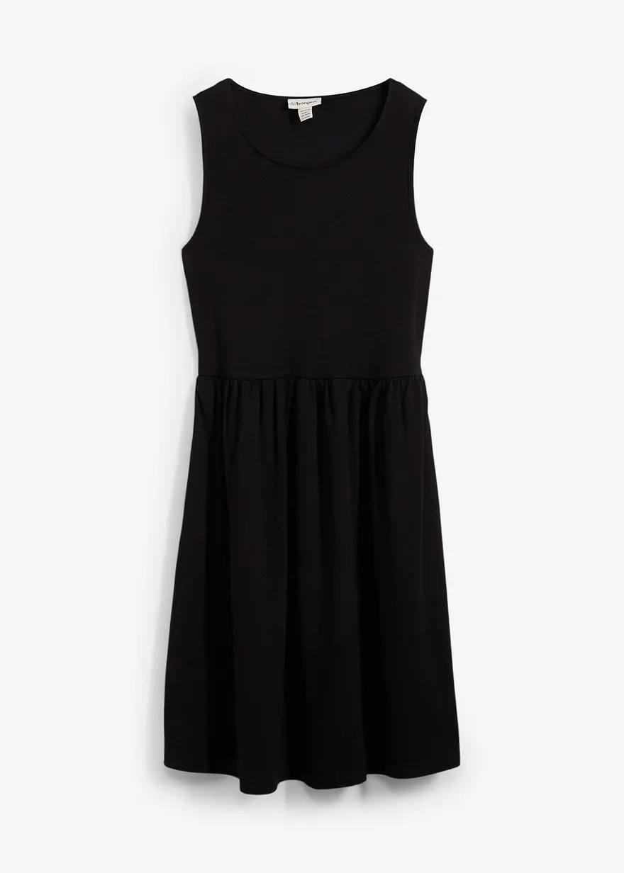 bonprix Lässiges Shirtkleid mit Eingriffstaschen - schwarz