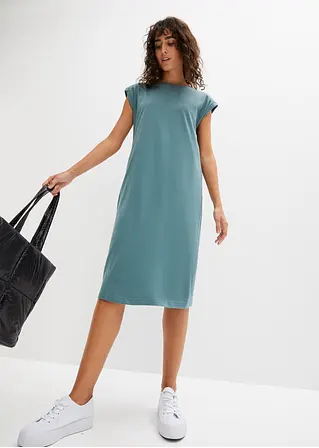 Bonprix Lässiges Shirtkleid Mit Rundhalsausschnitt Und Schulterpolstern