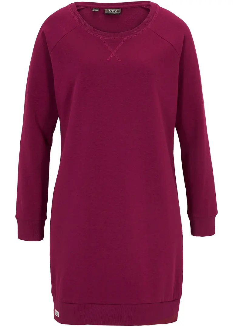 Bonprix Lässiges Sweatkleid Mit Rippbund - Lila - Damen