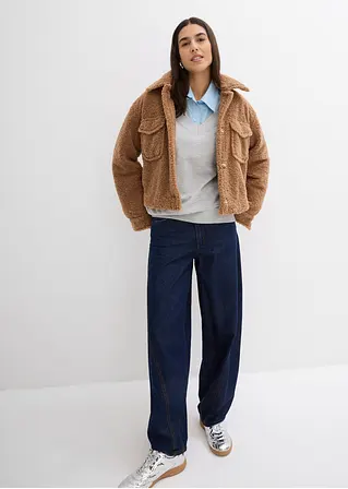 Bonprix Lässiges Sweatshirt Mit V-Ausschnitt - Grau - Damen