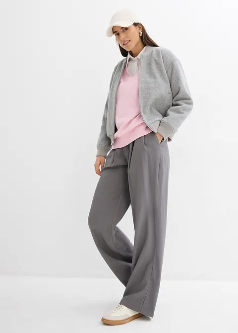 Bonprix Lässiges Sweatshirt Mit V-Ausschnitt - Rosa - Damen