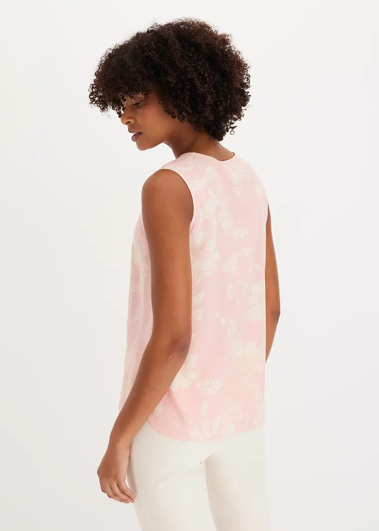 Bonprix Lässiges Viscose Top Mit Kleinen Seitenschlitzen - Rosa
