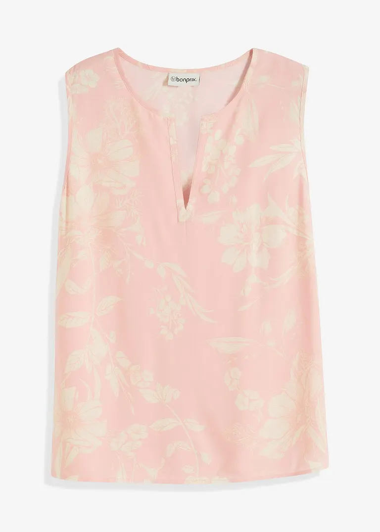 bonprix Lässiges Viscose Top mit kleinen Seitenschlitzen - rosa
