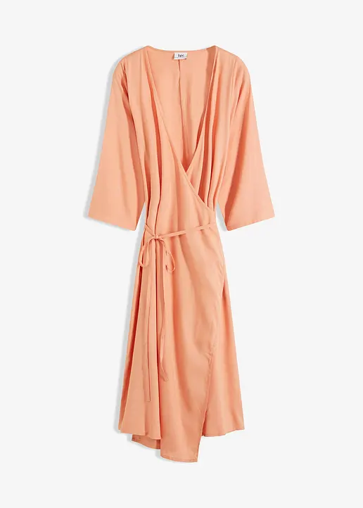 bonprix Lässiges Wickelkleid in Midilänge - orange - Damen