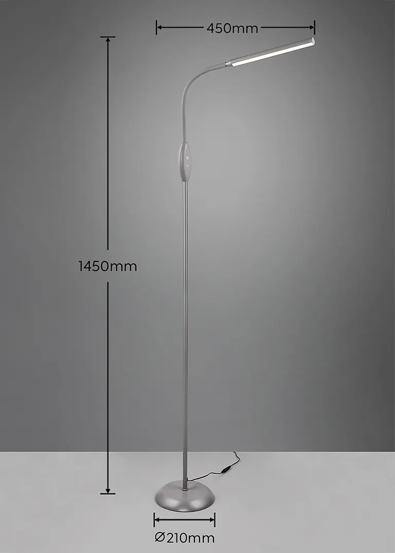 Bonprix LED Stehleuchte Mit Verschiedenen Lichtfarben - Grau