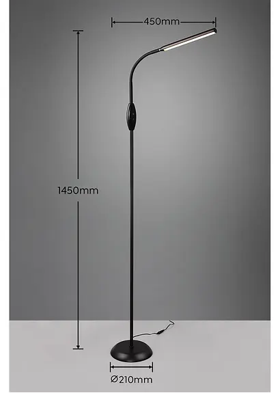 Bonprix LED Stehleuchte Mit Verschiedenen Lichtfarben - Schwarz