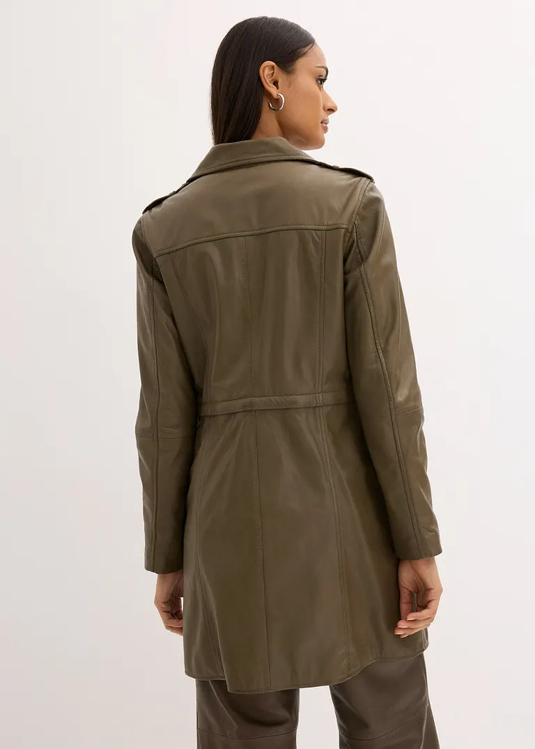 Bonprix Lederjacke Mit Tragevarianten: In Der Kurzen Version Als Bikerjacke Oder In Der Langen Version Als Trenchcoat Zu Tragen