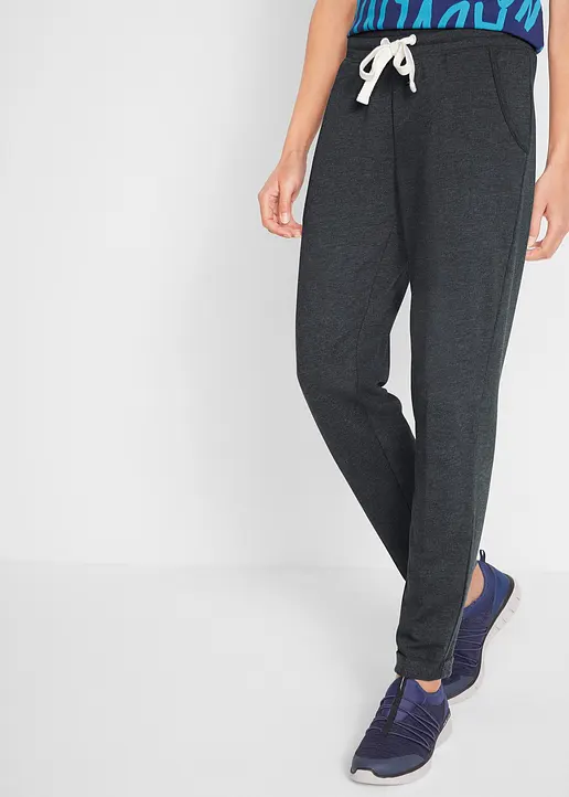 Bonprix Legere Basic-Jogginghose Mit Bindeband Regular Fit - Schwarz
