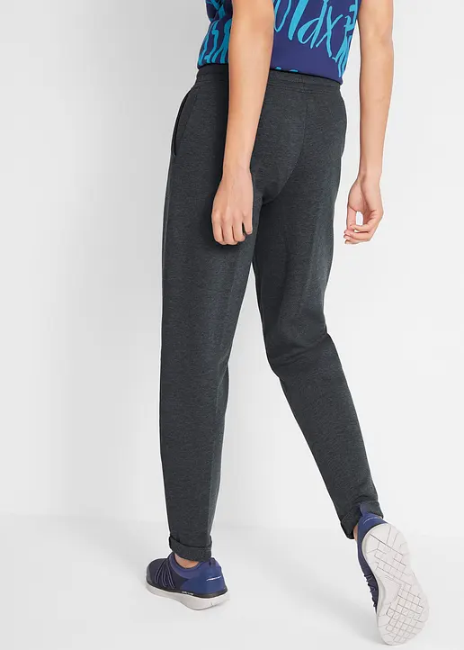Bonprix Legere Basic-Jogginghose Mit Bindeband Regular Fit - Schwarz